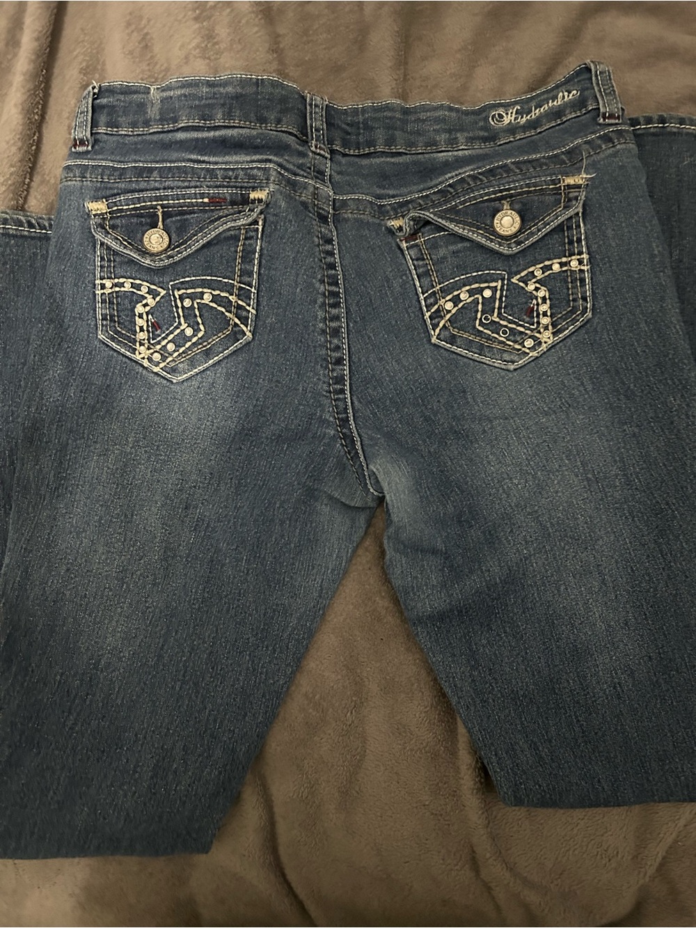 Hydraulic Women's Dark Blue Bootcut Jeans with Rose Logo